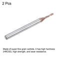 thumbnail image 3 of Uxcell 1.65mm Dia 4mm Shank Titanium Coated Carbide Straight Shank Twist Drill Bit 2 Pack, 3 of 6