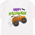 thumbnail image 4 of Inktastic Happy Halloween-monster Truck with Pumpkins, Bats, Cat,and Ghost Boys or Girls Long Sleeve Toddler T-Shirt, 4 of 5