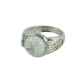 thumbnail image 2 of Anillo de turquesa Hugo para Hombre de Piedras Flor de Filigrana Tono Plateado ajustable, 2 of 6