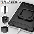 thumbnail image 3 of elitegadget Case for Samsung Galaxy Tab A9+ Plus 11 Inch (SM-X210/X215/X216) 2023 Released - Heavy Duty Impact Resistant Case Cover with Rotating Ring Stand + 1 Stylus (Black/Black), 3 of 5