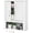 White, variant on PEXMOR Medicine Cabinet, Wall Mount Barn Door Farmhouse Bathroom Storage with Adjustable Shelf & Soft Close Doors, Washed White+retro Brown