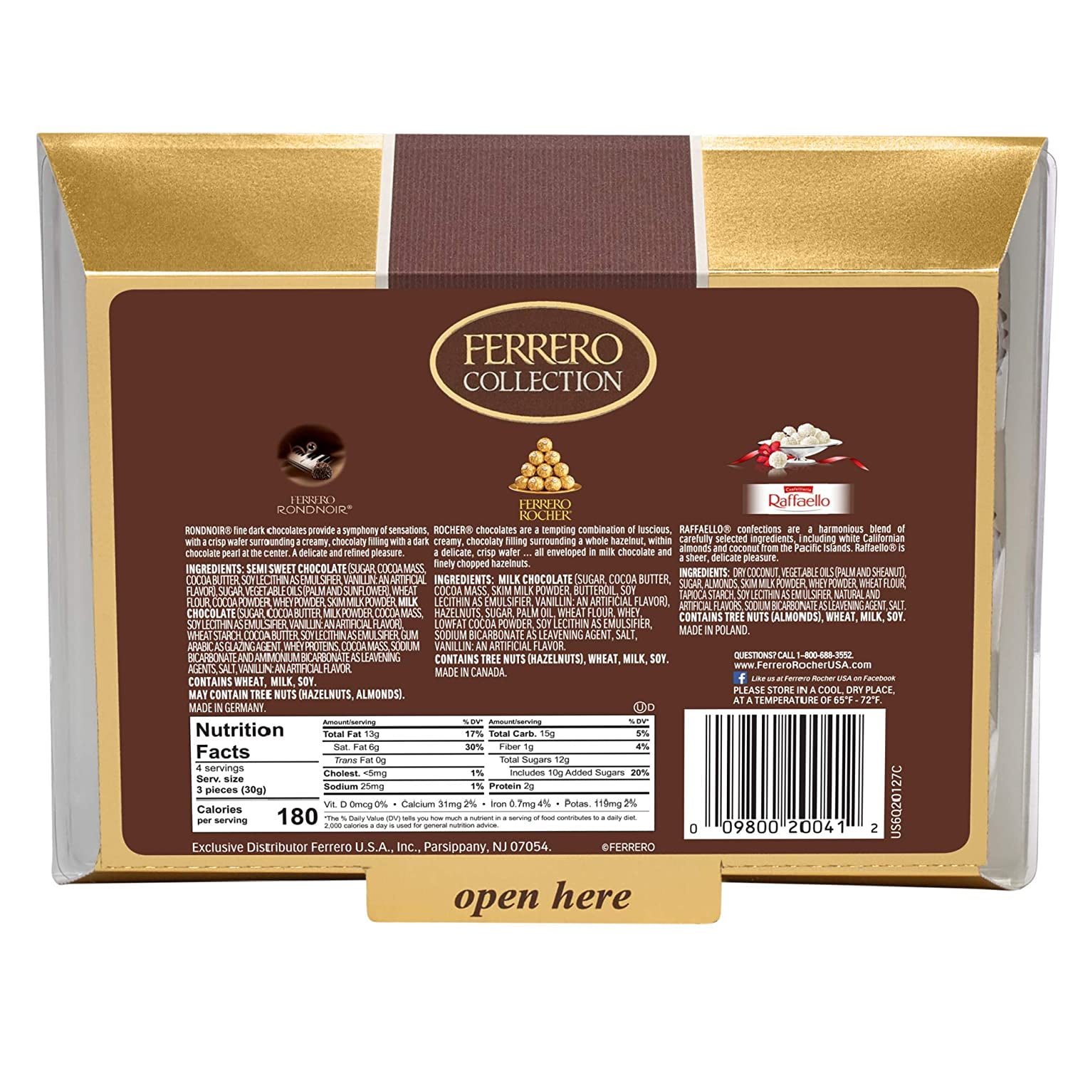 Ferrero Collection Premium Assorted Hazelnut Milk and Dark Chocolate and Coconut, 12ct