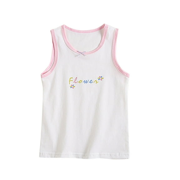 Kovlvoll Baby Girls Clothes Camisole Tops Summer Cotton Comfy T-Shirt Crew Neck Short Sleeve Base Shirts Tank Top