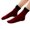 Wine, variant on Daznico Women Lined Thermal Mid Calf Crew Socks Soft Cozy Non Warm Stretch Windproof for Winter Indoor Floor Daily Casual Home Wear