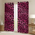 thumbnail image 2 of jejeloiu Cute Leopard Pattern Curtains Pack of 2 (42x84 Each),Modern Cheetah Print Curtains Blackout,Pink Black Bedroom Curtains For Girl Teens,Microfiber Bedroom Decor, 2 of 6