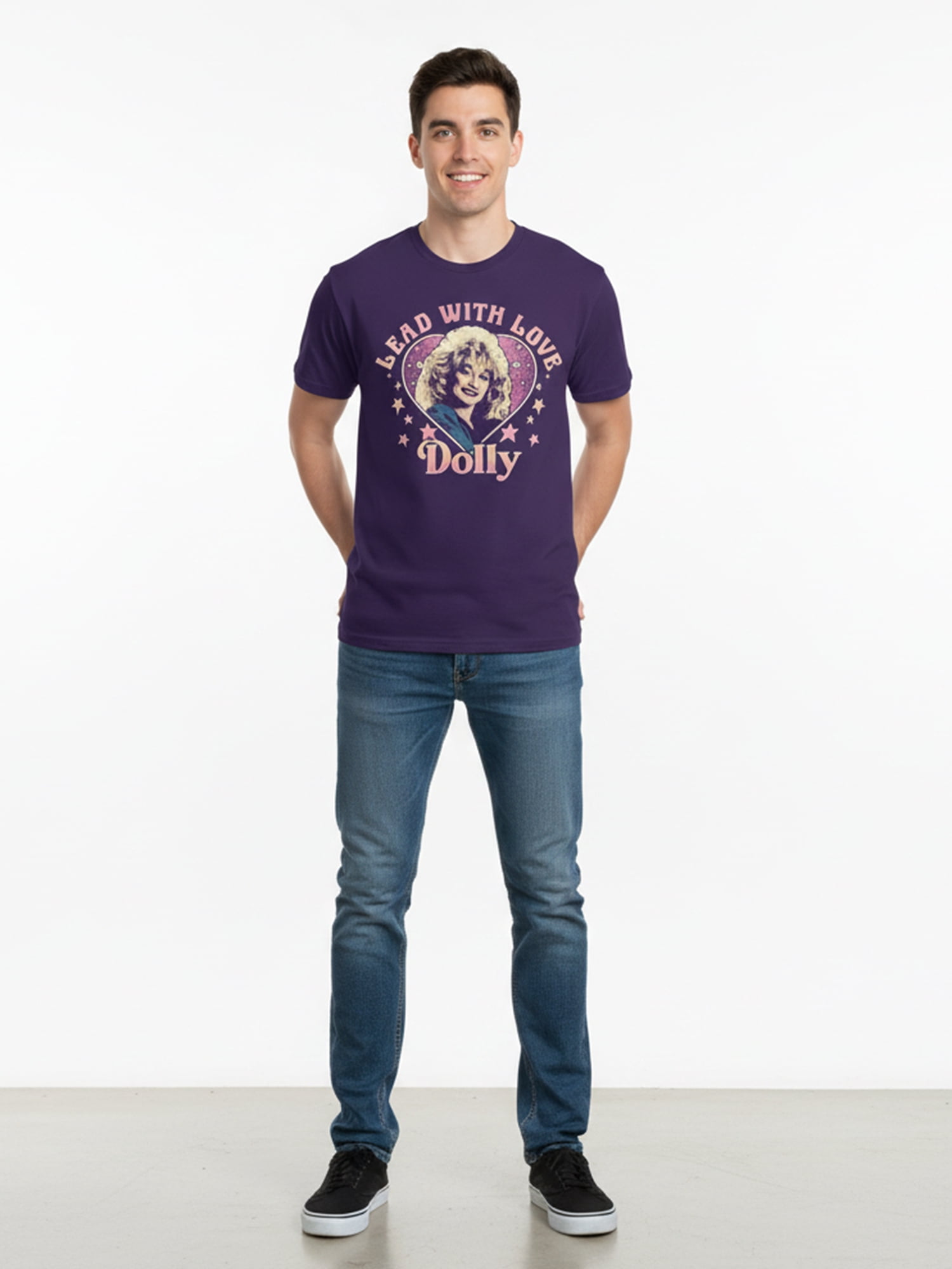 Dolly Parton, Men's & Big Men's Pride Graphic Tee, Lead With Love, Sizes S-3XL