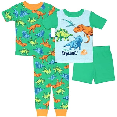 

Jurassic World Toddler Boys 4 Piece Cotton Pajamas Set (as1 age 3_years Green-Orange 3T)