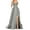 A-Grey227, variant on XIAOCHA Women's Satin Gown Fitted Scoop Neck Spaghetti Strap Side Slit Pocket Maxi Dress Smooth Elegant Prom Dresses