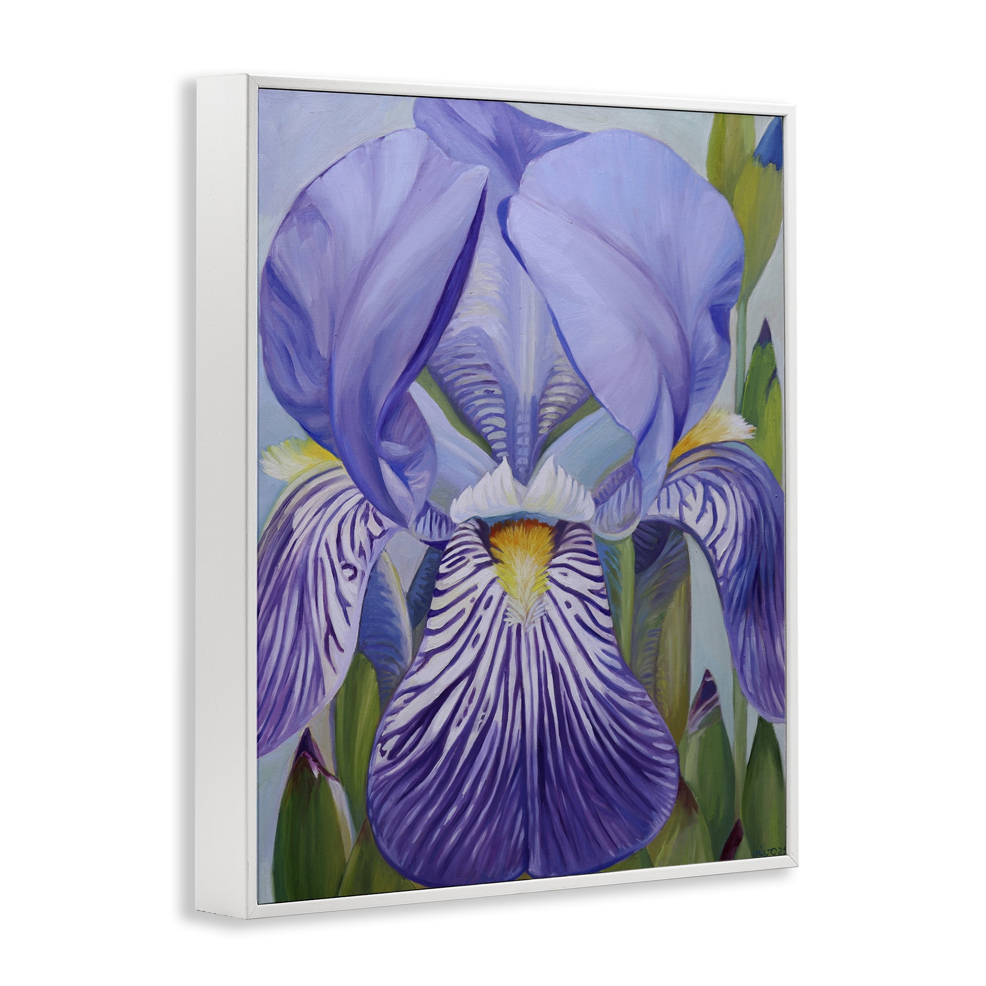 Stupell Industries Blooming Purple Iris Petals White Framed Giclee Art, design by Violeta Vollmer