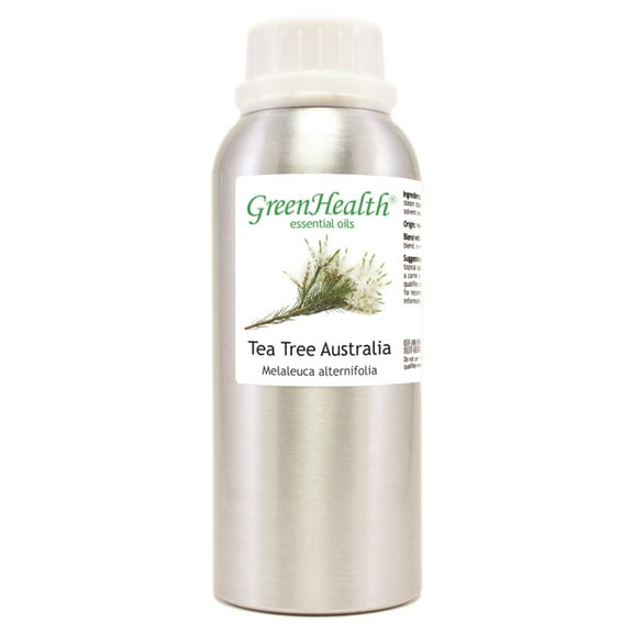 Tea Tree Australia – 8 fl oz (237 ml) Aluminum Bottle w/Plug Cap – 100% Pure Essential Oil – GreenHealth