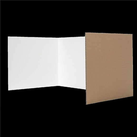 Flipside Products 60005-24 12 x 48 Study Carrel White Corrugated Bulk Pack of 24