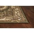 thumbnail image 2 of 3'x5' Green Ivory Machine Woven Hand Carved Floral Medallion Indoor Area Rug, 2 of 4