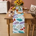 thumbnail image 2 of Spring Leaves Table Runner 36 Inches, Watercolor Leaf Botanical Nature Light Blue Bed Runner Dresser Scarves Tabletop for Indoor Outdoor Parties/Ceremony/Banquet, 13"x 36", 2 of 8