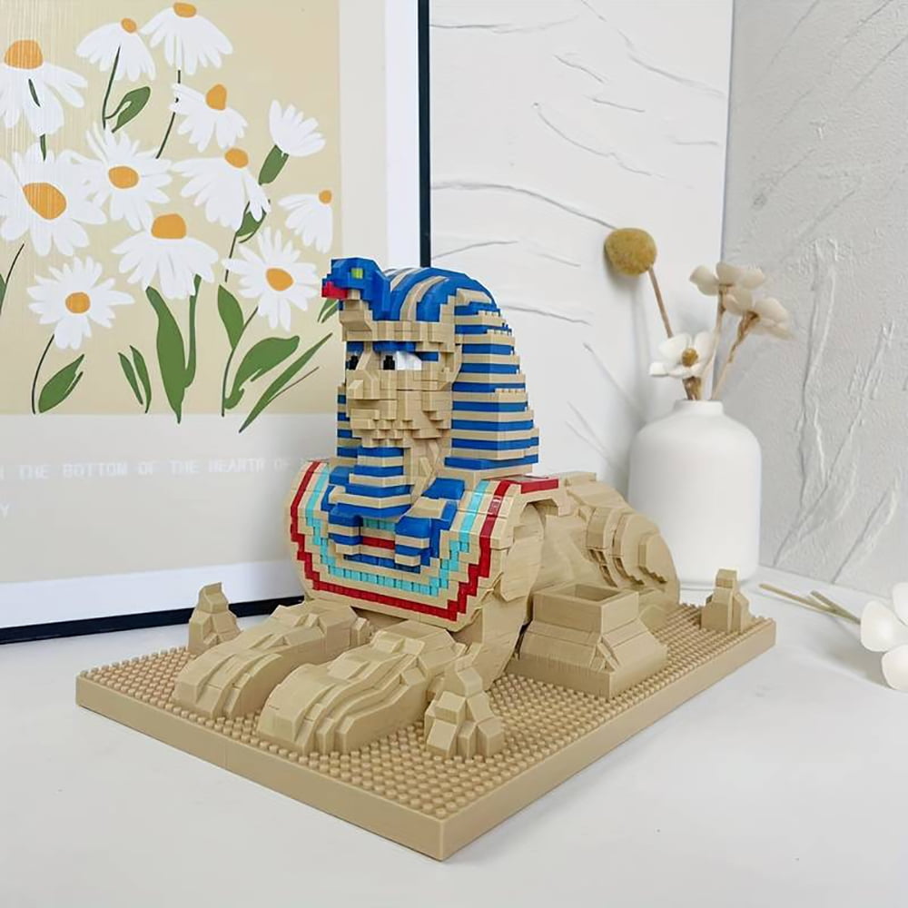 TzFioy Great Sphinx Egypt Micro Brick Building Set (2732 Pieces) – Landmark Model Educational Toy Gift for Kids and Adults