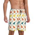 thumbnail image 2 of Wukai Colorful Squirrel Men’s Short Pajama Pants With Pockets Soft Sleep Pj Shorts for Men-Large, 2 of 6