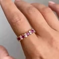 thumbnail image 3 of Lakshya Jewel LLC 2Ct Round Cut Pink CZ Wedding Women's Ring 14K Yellow Gold Plated, 3 of 3
