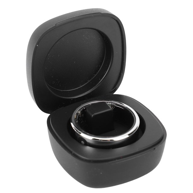 Smart Fitness Ring, Touch Control APP Connection Color Screen Fitness Tracker for Swimming Size 8