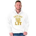 thumbnail image 5 of Hanukkah Menorah Let's Get Lit Hoodie Sweatshirt Women Men Brisco Brands M, 5 of 5