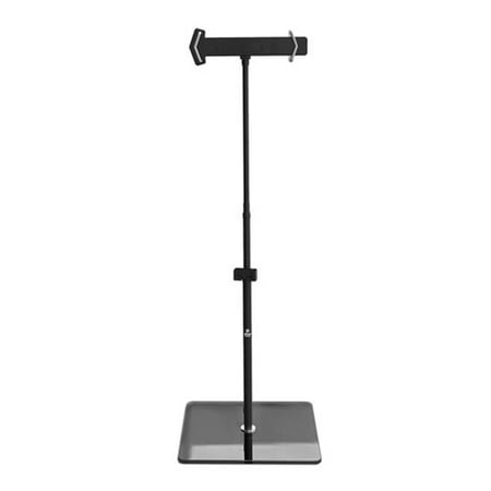 Secure and Anti Theft Key Lock Notebook Floor Stand Holder with Adjustable, Bendable, Rotating Swivel Gooseneck, USB Charging Port and Sturdy Tempered Glass Base