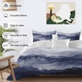 thumbnail image 4 of Navy Blue Ombre Mountain Bedding 3 Piece Duvet Cover Set California King, Nature Abstract Art Marble Soft Microfiber Comforter Cover with Zipper Closure & Pillowcases, FadeResistant Quilt Cover, 4 of 9