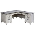 thumbnail image 3 of Atlin Designs 8 Drawers Two Tone Contemporary Wood L-Desk in White, 3 of 9