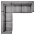 thumbnail image 2 of Conjure Channel Tufted Upholstered Fabric 5-Piece L-Shaped Sectional, 2 of 6
