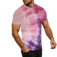 thumbnail image 5 of Sexlip Womens Purple Ombre Tie Dye Blouse Crew Neck Design Soft Fabric Relaxed Silhouette for Everyday Wear Pink M, 5 of 9