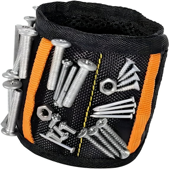 FACEGA Magnetic Wristband for Men - Tool Belt with 15 Strong Magnets for Holding Screws, Nails, Wrenches, Drill Bits, Perfect for DIY Projects and Gadgets, Great for Birthday Gifts for Him