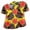 01-Black, variant on Scrub Tops for Women Short Sleeve Vneck Stretch Holiday Scrub Shirt Cute Floral Print Nursing Workwear with 2 Pockets Gold XXXL