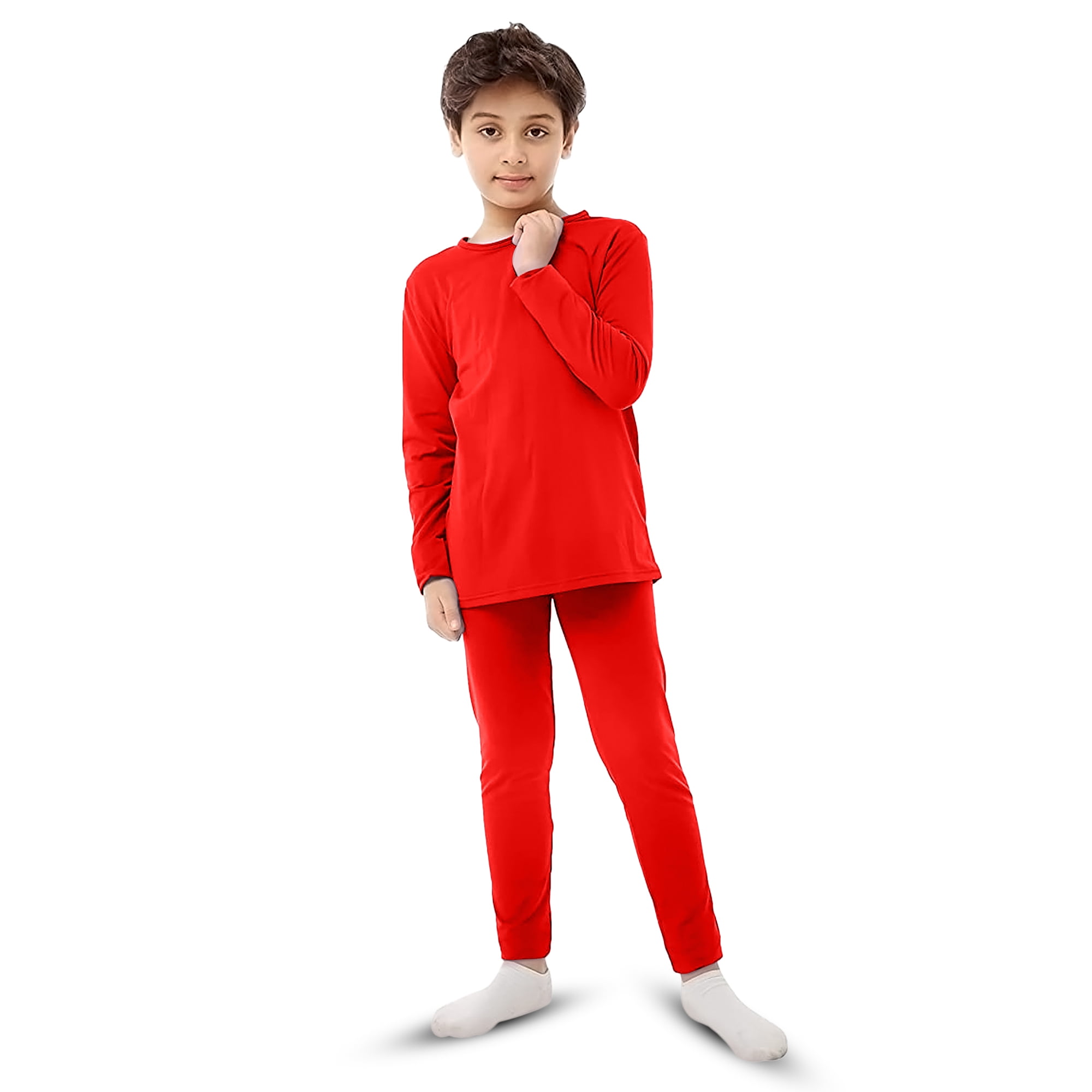 Elowel Boys Thermal Underwear Set for Kids Soft Cozy Fleece Base Layer