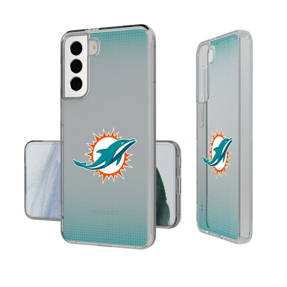 Miami Dolphins Linen Logo Galaxy Clear Case