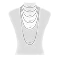thumbnail image 3 of Ritastephens Sterling Silver 2.95mm Rohdium Finish Diamond Cut Paperclip Link Chain Necklace (18", 20", 24", 30"), 3 of 4