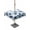 Blue Ivory, variant on Outdoor Tablecloths with Umbrella Hole & Zipper, Navy Blue Floral Round Tablecloths 60 Inch, Spring Flowers Butterflies Watercolor Waterproof Table Cloth, Patio/Pool/Picnic Table Covers