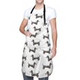 thumbnail image 2 of Rateoe Dachshund Dog Puppy Aprons with Pocket,Men Womens Aprons Waterproof Adjustable Cooking Aprons for Kitchen Gardening and Salon, 2 of 7