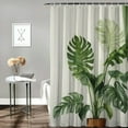 thumbnail image 2 of Shiartex  Tropical Green Plant Shower Curtain Waterproof Washable Fabric Summer Bathroom Decor Botanical Banana Monstera Leaf Palm Tree Shower Curtain with Hooks  69x72, 2 of 7