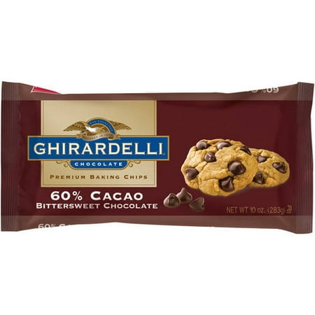 (3 Pack) Ghirardelli Chocolate Premium Baking Chips 60% Cacao Bittersweet Chocolate, 10.0
