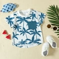 thumbnail image 6 of WIBACKER 2Pcs Baby Boys Hawaiian Summer Clothing Sets Palm Print Short Sleeve Tops T-Shirt+ Shorts Outfits, 6 of 14