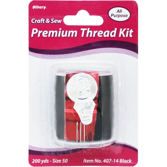Allary All Purpose Premium Thread Kit 200yd-Black