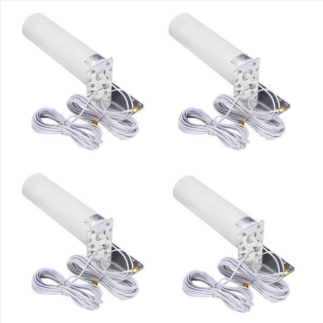 4X Antena 4G LTe Antena Externa SMa Antena Exterior 3G 4G 10-12DBi con Conector SMa Dual para MóDem Router 3G 4G