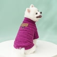 thumbnail image 2 of Winter Dog Sweatshirt Blouse for 2-96 Lbs Small to Large Breeds Fleece Pullover Dog Shirt with D-Ring for Cold Weather,Purple Size 5XL, 2 of 4