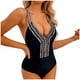 thumbnail image 1 of Traje de baño de mujer Traje de baño de mono de color sólido Traje de baño de playa conservadora Estampado de leopardo Fridja  nalpqowj62058, 1 of 8