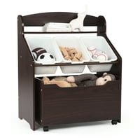Humble Crew 3-Tier Toddler Storage Unit with Rollout Toy Box