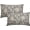 Grey Cream, variant on Grey Gray Floral Block Print Lumbar Pillow Covers 12x20 Set of 2 Rustic Old Style Vintage Flower Pattern Cream Decorative Rectangle Throw Pillow Cases Outdoor Farmhouse Decoration for Sofa Couch Bed