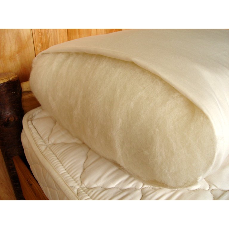 Bed Pillow, Natural Cotton Wool Fill