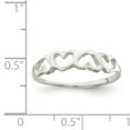 thumbnail image 2 of 925 Sterling Silver Heart Ring Size 8, 2 of 5