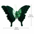 thumbnail image 2 of Green Christmas Velvet Butterfly Hanging Ornament, Double Layer Glitter Accent for Tree Wreath Garland Holiday Decoration, 2 of 4