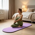 thumbnail image 2 of Yoga Mat Silica Mud Non-Slip Quiet Cushioned 70.8in Shock-Absorbing for Pilates Fitness Stretching Multicolor Macaron by MPOISVA, 2 of 7