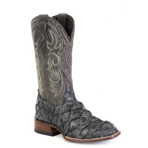 Men's Stetson Amazon Pirarucu Boots Handcrafted JBS Collection Gray