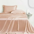thumbnail image 4 of LINENWALAS California King Sheet Sets, Cooling Sheets, 100% Viscose from Bamboo, Deep Pocket Up to 16", Luxury & Soft Bed Sheets (Cal King, Rose Gold), 4 of 9