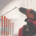 thumbnail image 4 of Broca Para Baldosas De Cerámica, Taladro Central De 7 Piezas, Baldosas De Cerámica Naranja Para Vidrio, Madera Y Plástico, 4 of 7